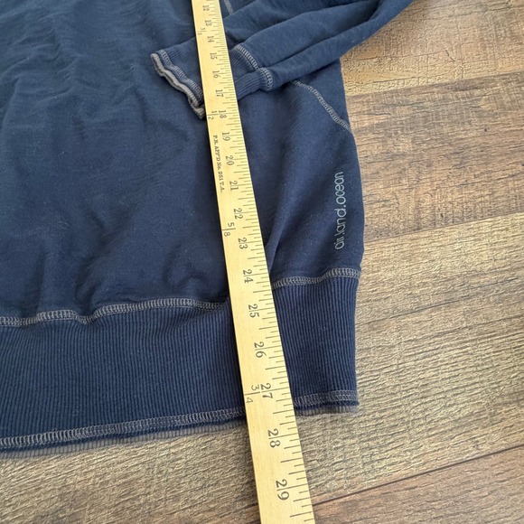 ALO Yoga Zip Up Hoodie Sweatshirt Blue Organic Women's XXL - Picture 6 of 11